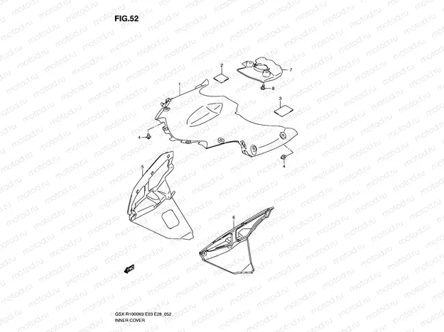 52 - BODY COWL COVER