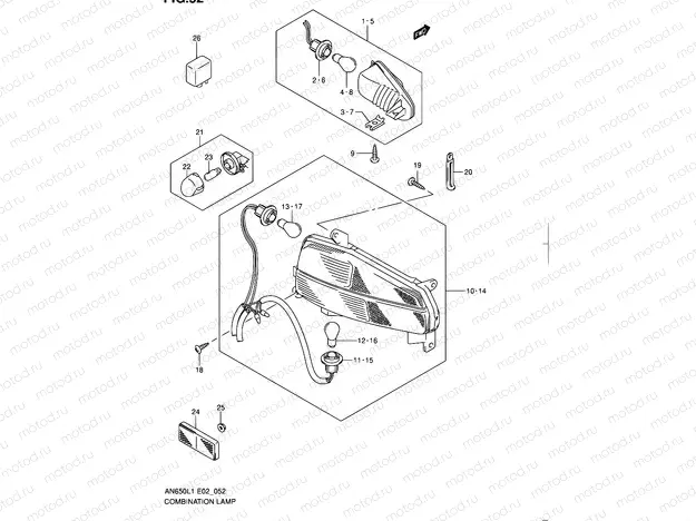 52 - COMBINATION LAMP (AN650AL1 E02)