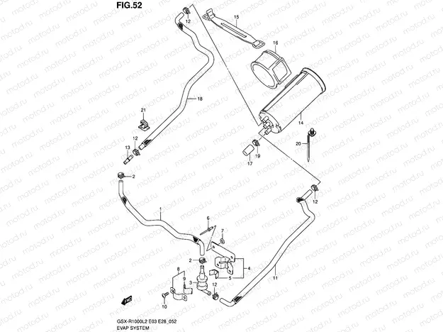 52 - EVAP SYSTEM (GSX-R1000L2 E33)