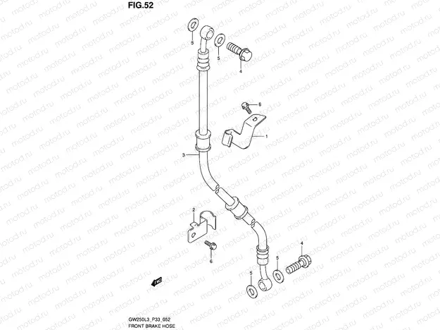 52 - FRONT BRAKE HOSE