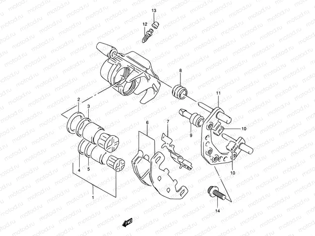 52 - FRONT CALIPER (MODEL M)