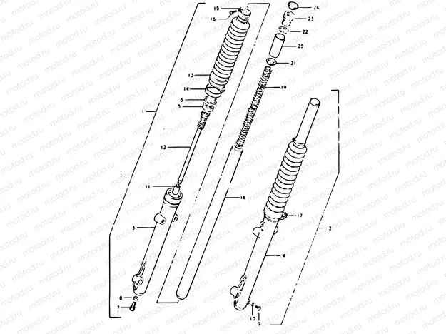 52 - FRONT FORK (DR400ST)