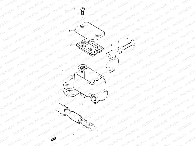 52 - FRONT MASTER CYLINDER (MODEL E E18 F.NO.106210-/MODEL F/G)