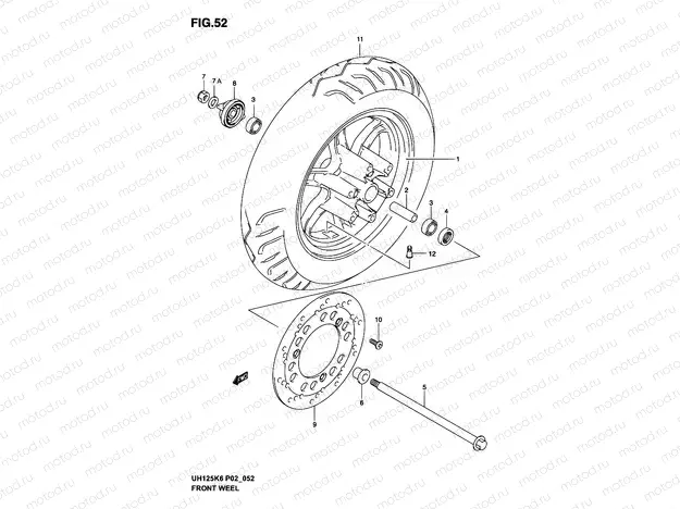 52 - FRONT WHEEL