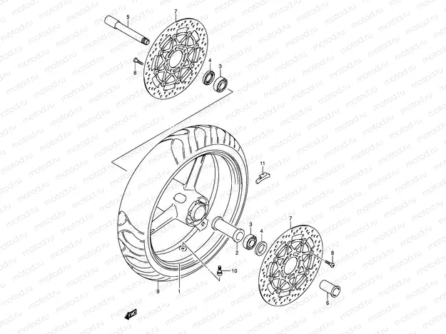 52 - FRONT WHEEL