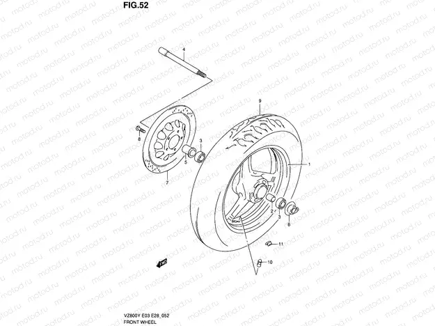 52 - FRONT WHEEL