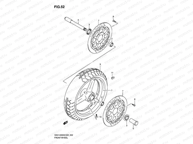 52 - FRONT WHEEL