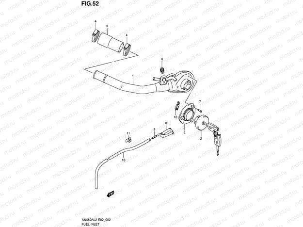 52 - FUEL INLET (AN650AL2 E19)