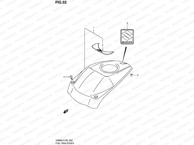 52 - FUEL TANK COVER