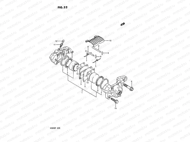 52 - REAR CALIPER (MODEL L/M/N)