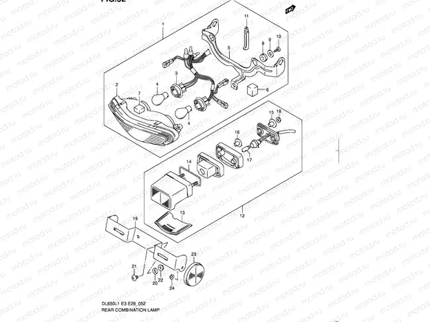 52 - REAR COMBINATION LAMP