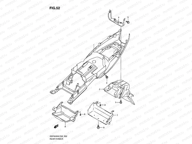 52 - REAR FENDER