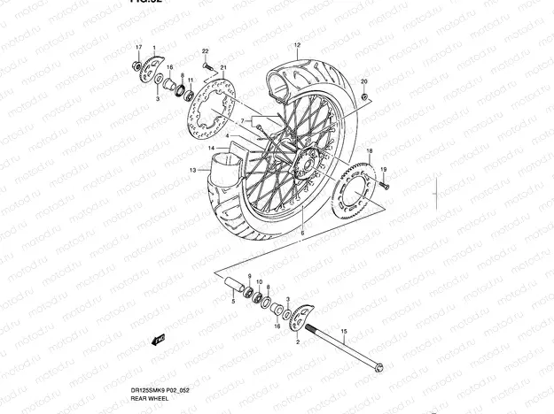 52 - REAR WHEEL