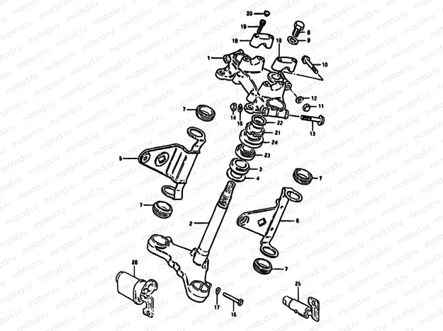 52 - STEERING STEM (MODEL Z)