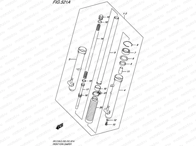 521A - FRONT FORK DAMPER (DR-Z125L5 E28)