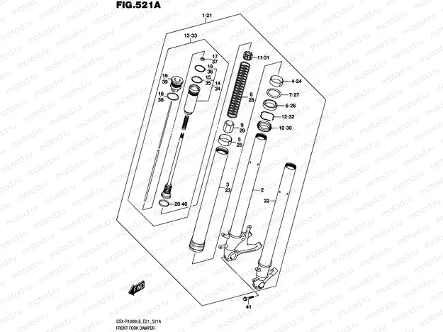521A - FRONT FORK DAMPER (GSX-R1000L6 E21)
