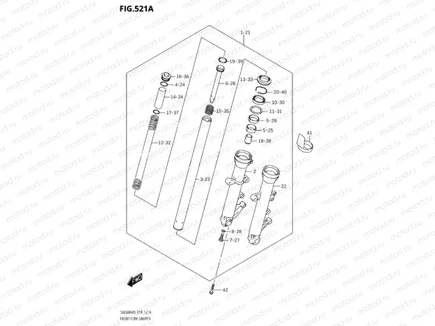521A - FRONT FORK DAMPER (SV650A,SV650AU)