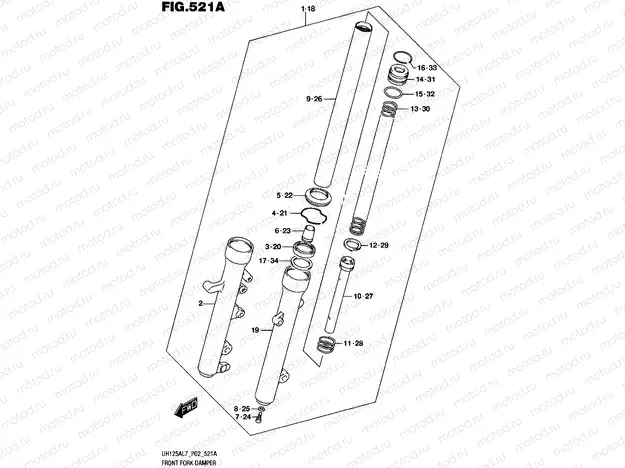 521A - FRONT FORK DAMPER (UH125AL7 P02)