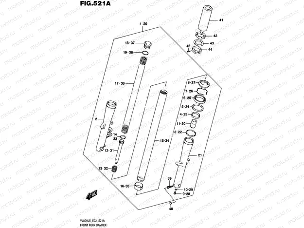 521A - FRONT FORK DAMPER (VL800L5 E02)