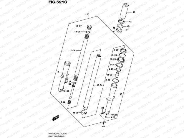 521C - FRONT FORK DAMPER (VL800TL5 E03)