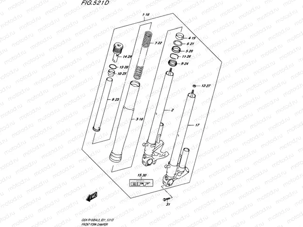 521D - FRONT FORK DAMPER (GSX-R1000RZA)