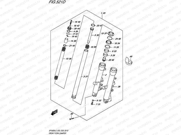 521D - FRONT FORK DAMPER (SFV650AL5 E28)