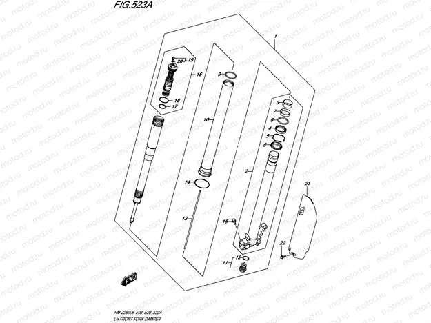 523A - LH FRONT FORK DAMPER