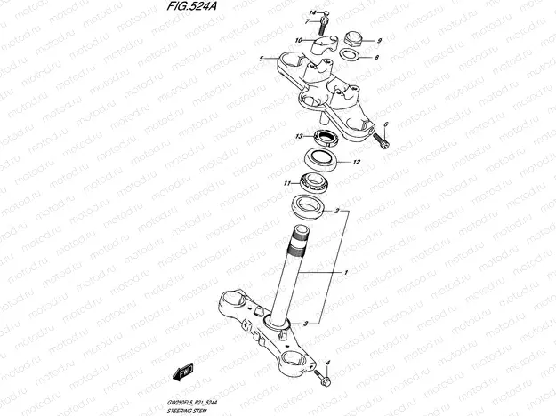 524A - STEERING STEM