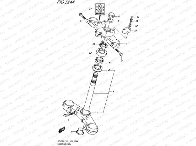 524A - STEERING STEM