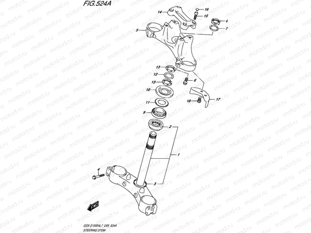 524A - STEERING STEM