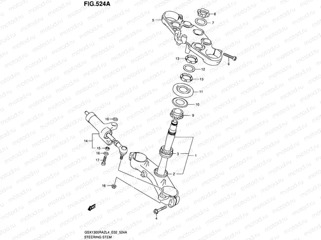 524A - STEERING STEM