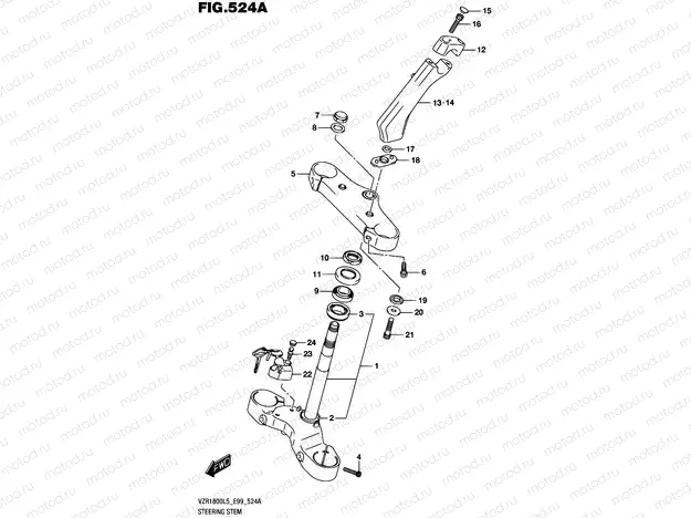 524A - STEERING STEM (VZR1800L5 E99)