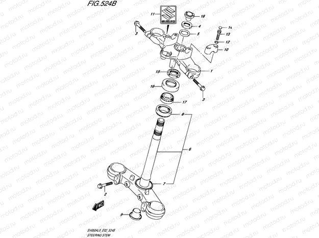 524B - STEERING STEM (SV650AL9 E19)
