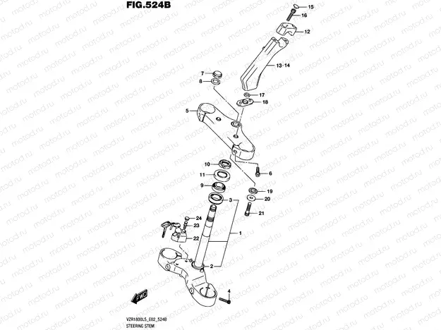 524B - STEERING STEM (VZR1800L5 E19)