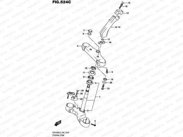 524C - STEERING STEM (VZR1800UFL5 E19)