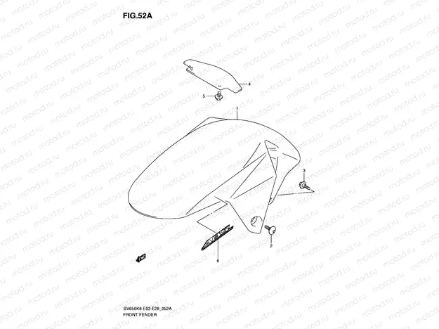 52A - FRONT FENDER (MODEL K9)