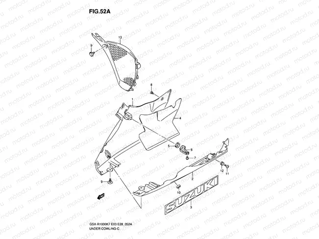 52A - UNDER COWLING (MODEL K8)