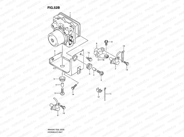 52B - HYDRAULIC UNIT (AN400AK9/ZAK9/AL0/ZAL0)
