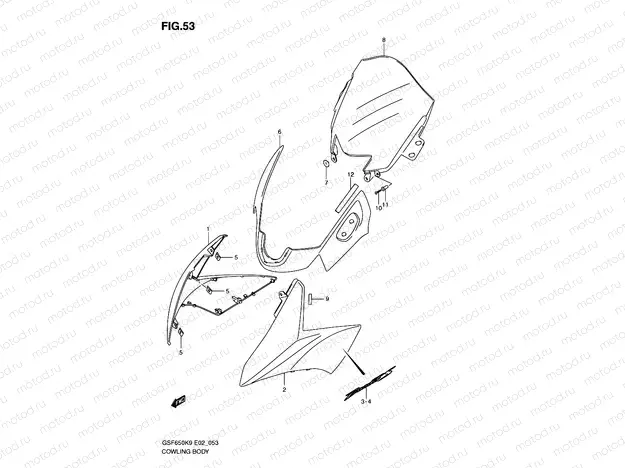 53 - COWLING BODY (WITH COWLING)