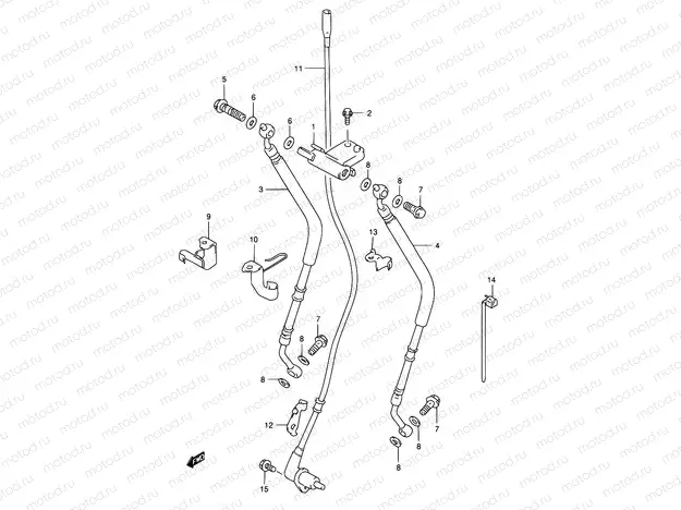 53 - FRONT BRAKE HOSE (GSF1200SAV)