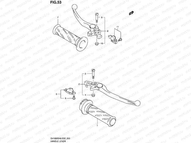 53 - HANDLE LEVER (SV1000/U1/U2)