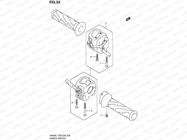 53 - HANDLE SWITCH (AN400ZAL1 E28)