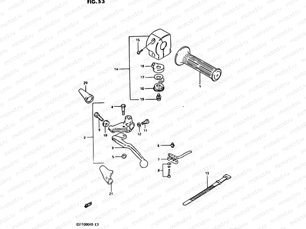 53 - LEFT HANDLE SWITCH