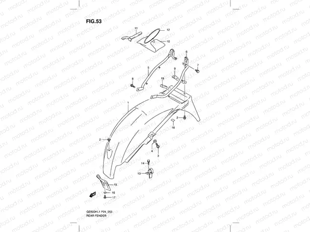 53 - REAR FENDER