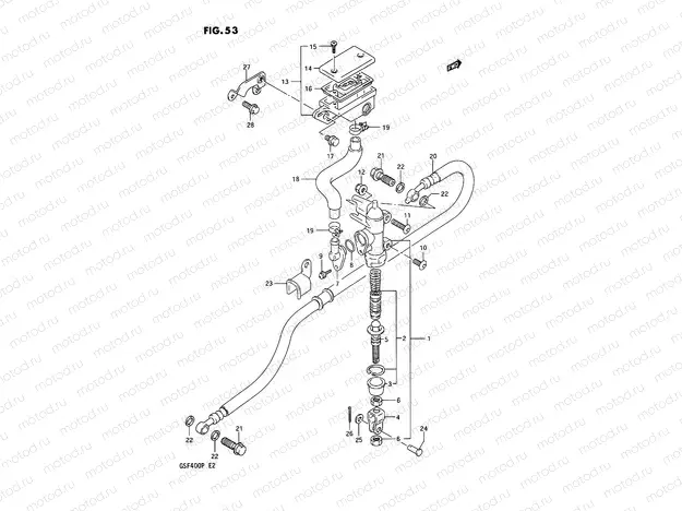 53 - REAR MASTER CYLINDER (MODEL M/N)
