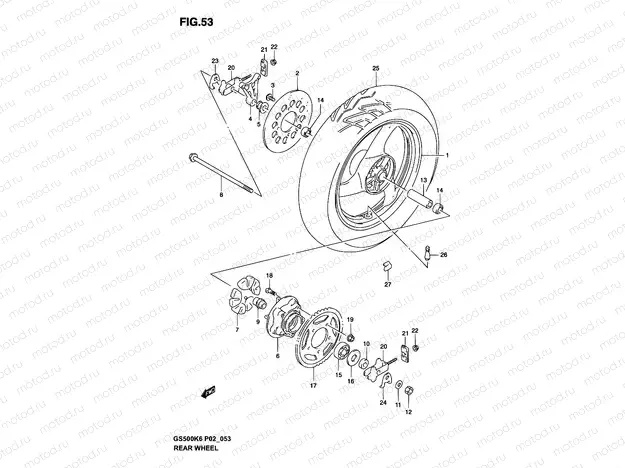 53 - REAR WHEEL
