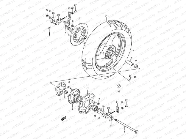 53 - REAR WHEEL