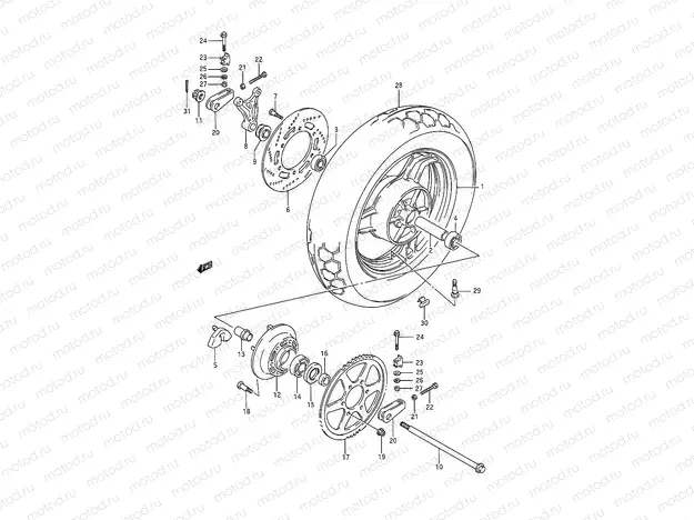 53 - REAR WHEEL