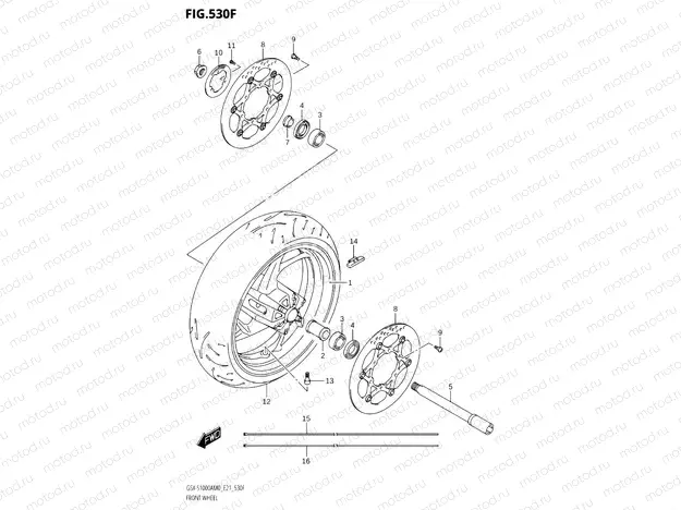 530F - FRONT WHEEL (GSX-S1000ZA,GSX-S1000ZAUF)