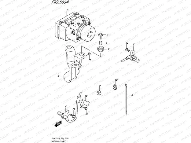 533A - HYDRAULIC UNIT (GSR750AL6 E21)